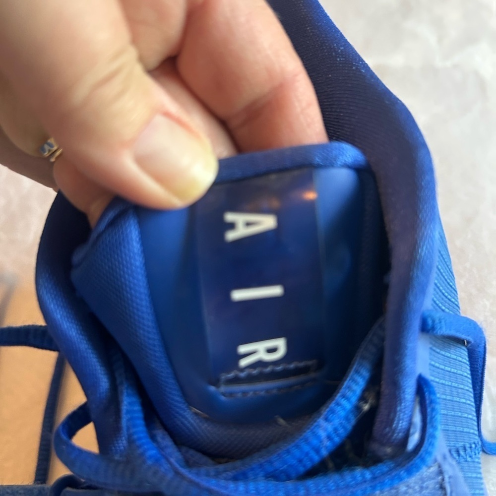 Blue Nike Air Force 72 engineered athletic sneakers with mesh upper and Velcro - Picture 7 of 8